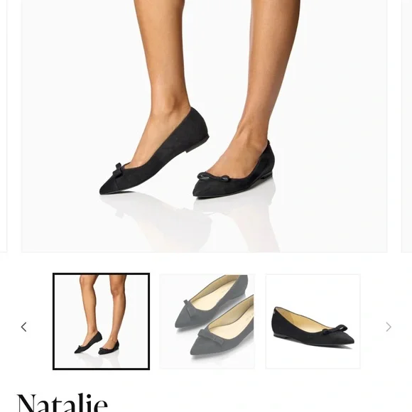 Sarah Flint Black Flats with Gold Detailing - Picture 9 of 9